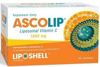 Ascolip - liposomalna witamina C 1000 mg x 30 sasz (KRÓTKA DATA)