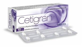 Cetigran 10 mg x 10 tabl powlekanych