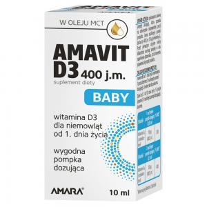 AMAVIT D3 Baby 400 j.m. płyn 10 ml (KRÓTKA DATA)