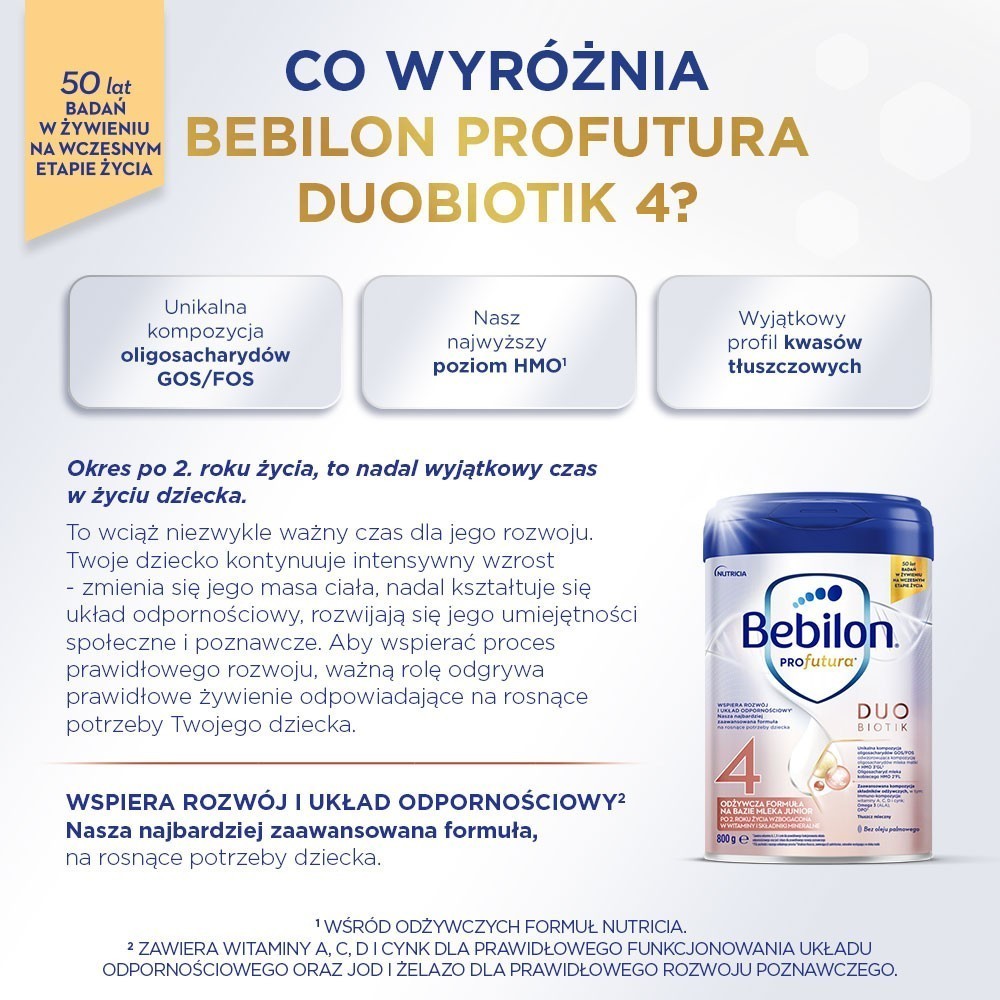 Bebilon Profutura Duobiotik 4 po 2 roku życia w dwupaku - 2 x 800 g