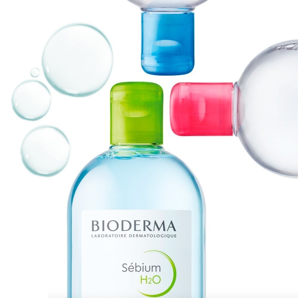 Bioderma Sebium H2O - antybakteryjny płyn micelarny do oczyszczania twarzy 500 ml + 500 ml (duopack) (KRÓTKA DATA)