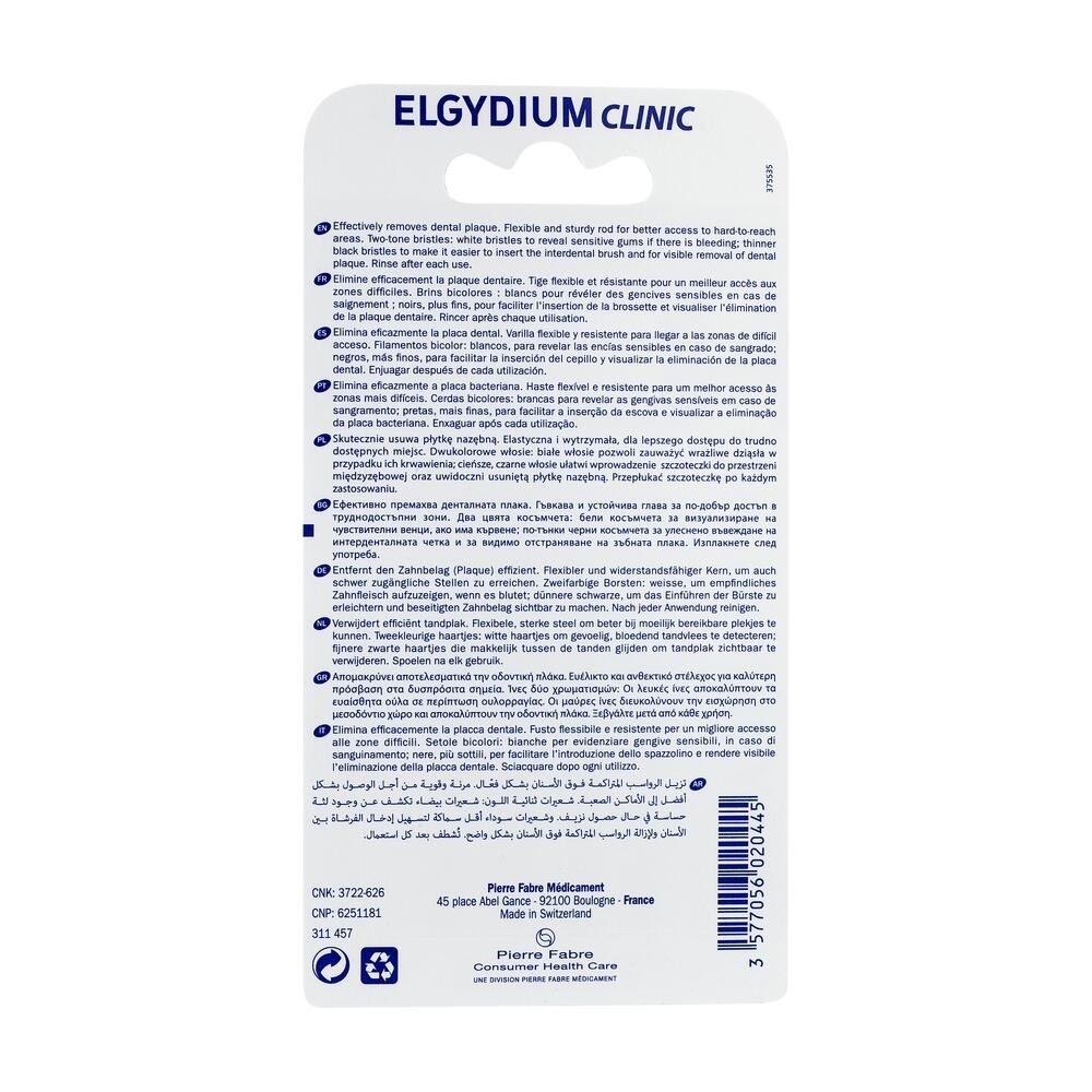Czyściki do przestrzeni międzyzębowych Elgydium CLINIC Mono COMPACT 1,8 mm (purpurowe) x 4 szt
