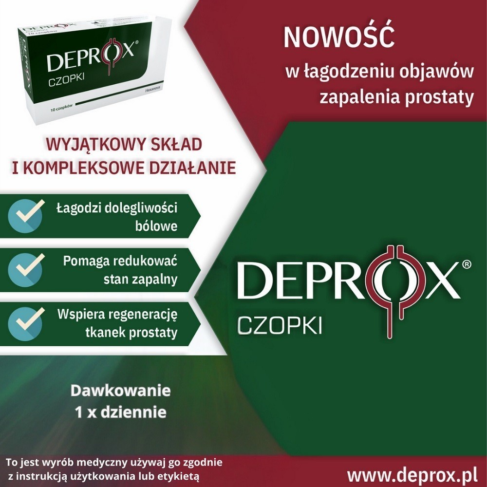 Deprox x 10 czopków doodbytniczych