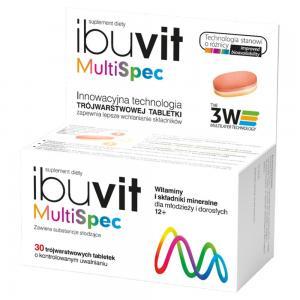 Ibuvit MultiSpec x 30 trójwarstwowych tabletek o kontrolowanym uwalnianiu (KRÓTKA DATA)