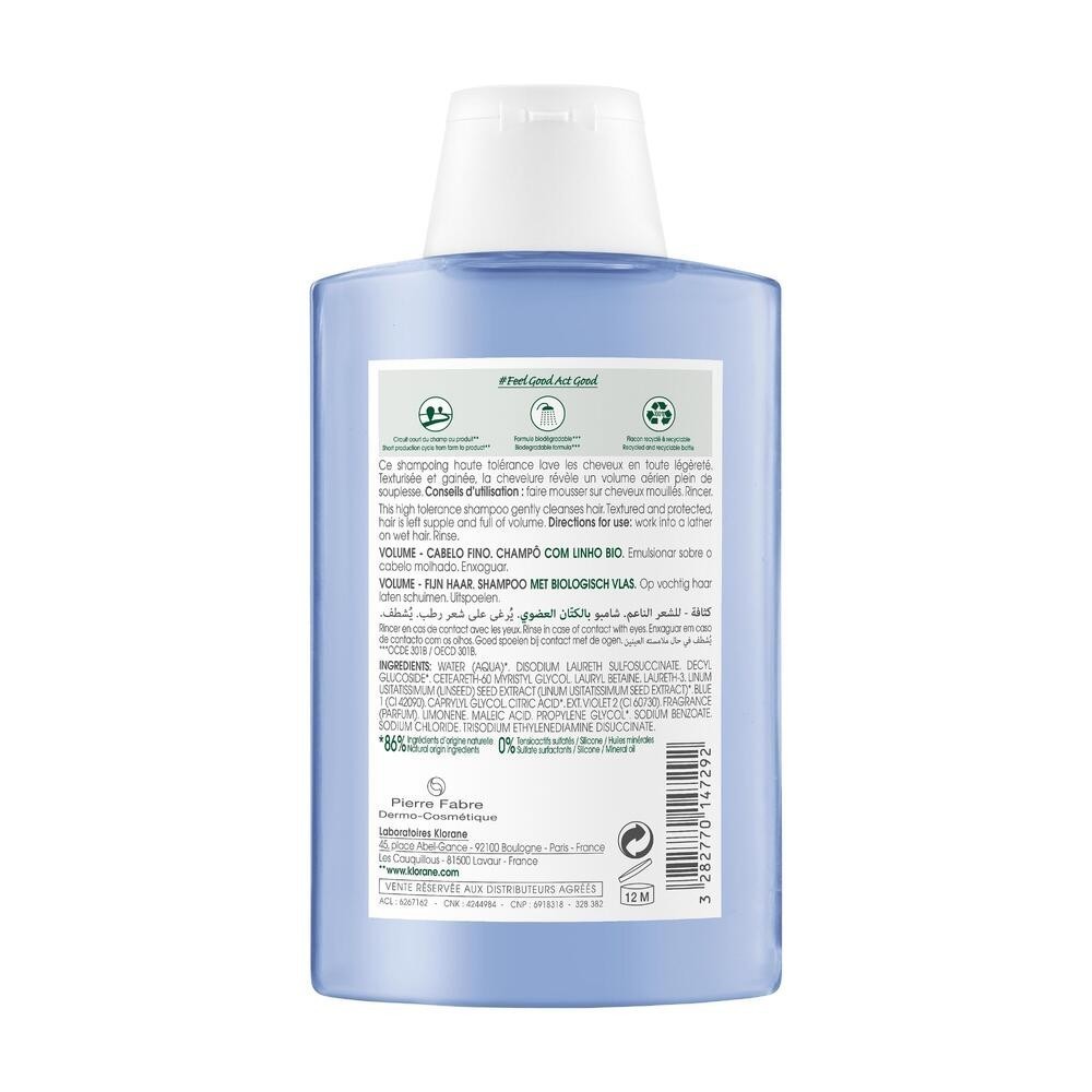 Klorane szampon z organicznym lnem 200 ml