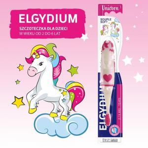 Szczoteczka do zębów elgydium Unicorn dla dzieci w wieku 2-6 lat