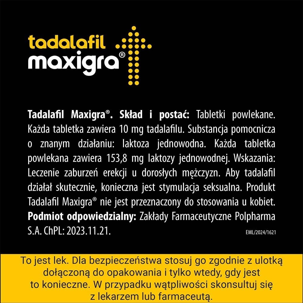 Tadalafil maxigra 10 mg x 4 tabl