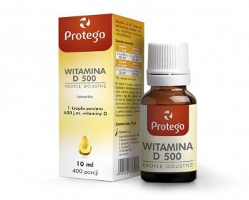 Protego Witamina D 500 krople 10 ml (KRÓTKA DATA)