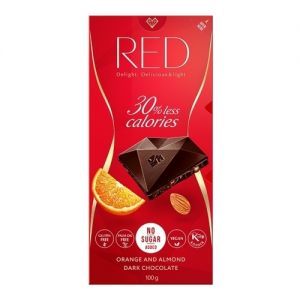 RED Delight Dark Chocolate - ciemna czekolada z migdałami i skórką z pomarańczy 100 g